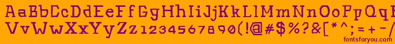 Hinwil Font – Purple Fonts on Orange Background