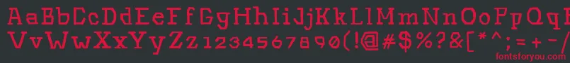 フォントHinwil – 黒い背景に赤い文字