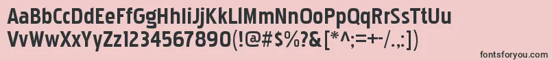 フォントPakenhamrgBold – ピンクの背景に黒い文字
