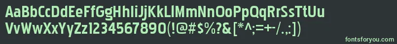 Шрифт PakenhamrgBold – зелёные шрифты на чёрном фоне