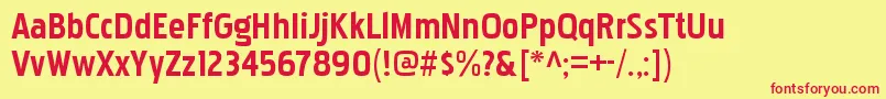 PakenhamrgBold Font – Red Fonts on Yellow Background