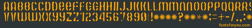 Mutefruitskimpycrash Font – Orange Fonts on Black Background