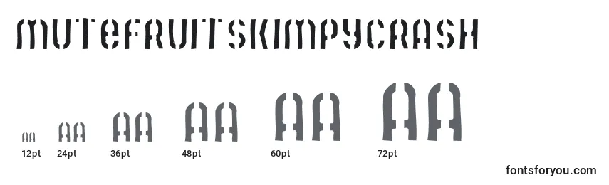 Mutefruitskimpycrash Font Sizes