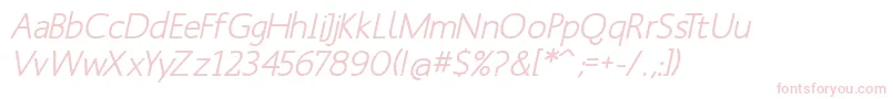 フォントManksansMediumoblique – ピンクのフォント