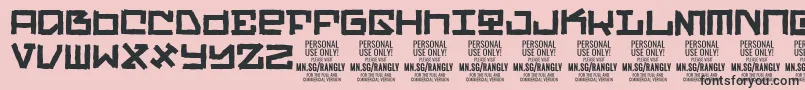 RanglyPersonalUseOnly Font – Black Fonts on Pink Background