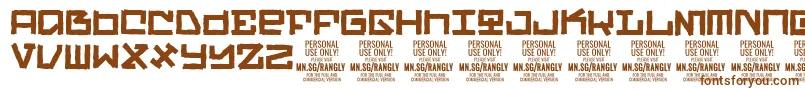 RanglyPersonalUseOnly Font – Brown Fonts on White Background