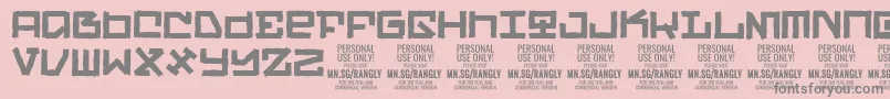 RanglyPersonalUseOnly Font – Gray Fonts on Pink Background