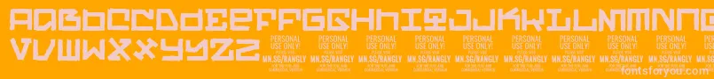 RanglyPersonalUseOnly Font – Pink Fonts on Orange Background