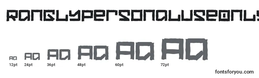 RanglyPersonalUseOnly Font Sizes