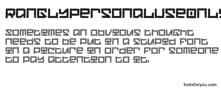 RanglyPersonalUseOnly Font