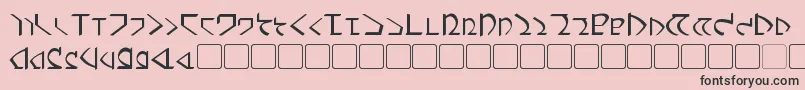 Dwemer Font – Black Fonts on Pink Background