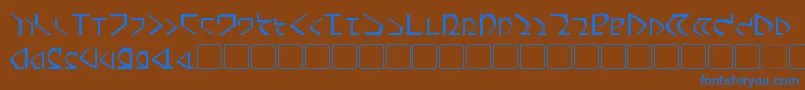 Dwemer Font – Blue Fonts on Brown Background