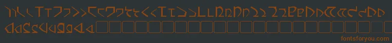 Шрифт Dwemer – коричневые шрифты на чёрном фоне