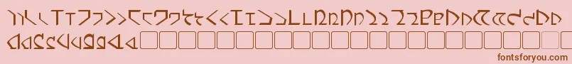 Dwemer Font – Brown Fonts on Pink Background