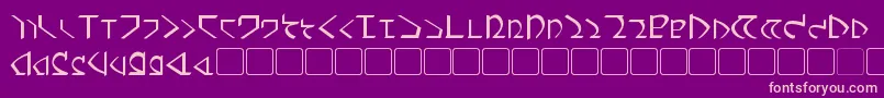 Dwemer Font – Pink Fonts on Purple Background