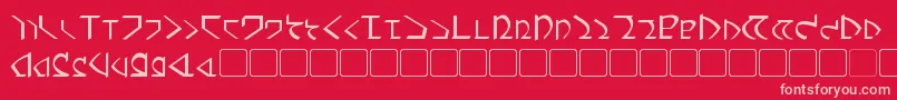 Dwemer Font – Pink Fonts on Red Background
