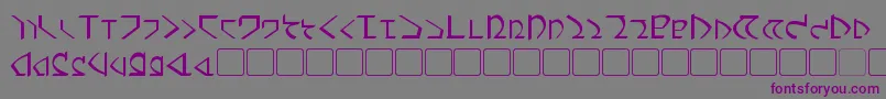 Dwemer Font – Purple Fonts on Gray Background