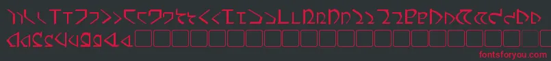Dwemer Font – Red Fonts on Black Background
