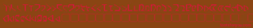 Dwemer Font – Red Fonts on Brown Background