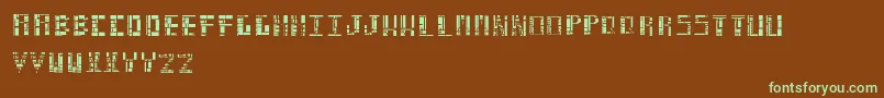 Czcionka NetflixFont – zielone czcionki na brązowym tle