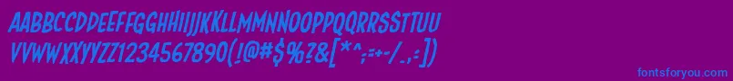 FundeadbbItal Font – Blue Fonts on Purple Background