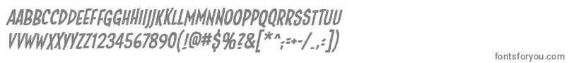 フォントFundeadbbItal – 白い背景に灰色の文字