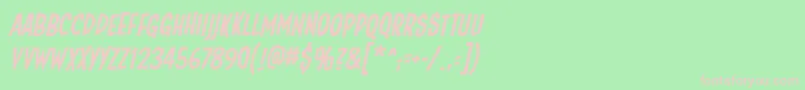 Шрифт FundeadbbItal – розовые шрифты на зелёном фоне