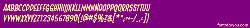 FundeadbbItal Font – Yellow Fonts on Purple Background