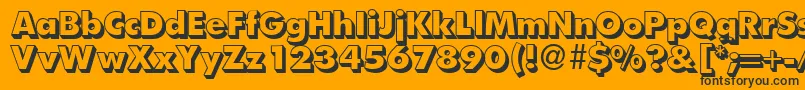 FutoralshadedbNormal Font – Black Fonts on Orange Background