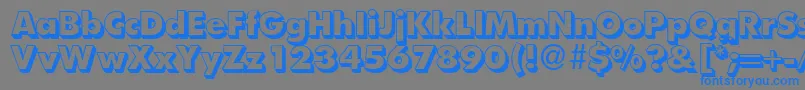 FutoralshadedbNormal-Schriftart – Blaue Schriften auf grauem Hintergrund