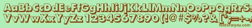 FutoralshadedbNormal Font – Brown Fonts on Green Background