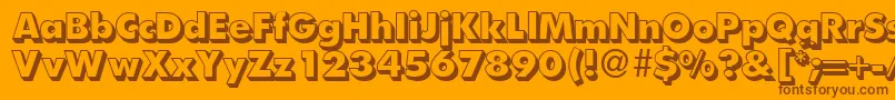 FutoralshadedbNormal Font – Brown Fonts on Orange Background