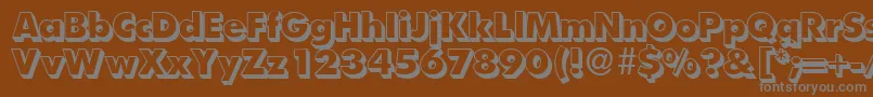 FutoralshadedbNormal-Schriftart – Graue Schriften auf braunem Hintergrund