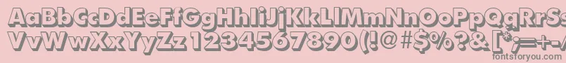 FutoralshadedbNormal-Schriftart – Graue Schriften auf rosa Hintergrund