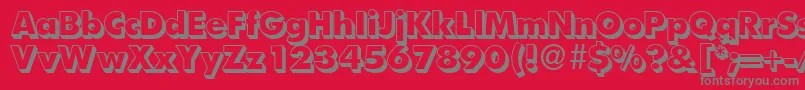 FutoralshadedbNormal Font – Gray Fonts on Red Background