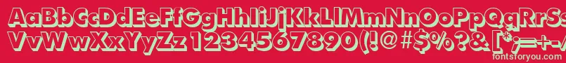 FutoralshadedbNormal Font – Green Fonts on Red Background