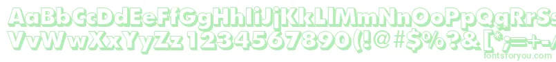 FutoralshadedbNormal Font – Green Fonts on White Background