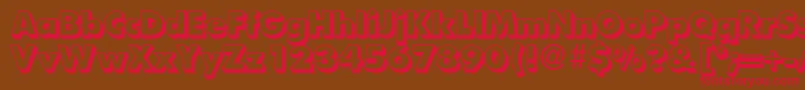 FutoralshadedbNormal Font – Red Fonts on Brown Background