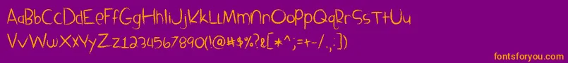 SandboxMelodrama Font – Orange Fonts on Purple Background