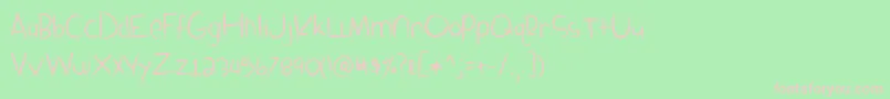 SandboxMelodrama Font – Pink Fonts on Green Background