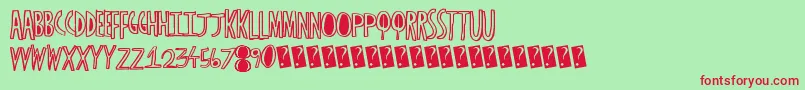 Basicheader Font – Red Fonts on Green Background