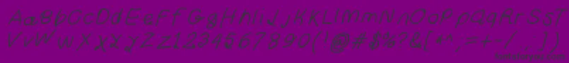 Curlykuesbdita-Schriftart – Schwarze Schriften auf violettem Hintergrund