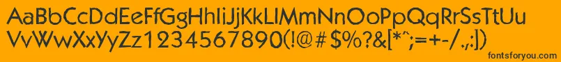 KoblenzantiqueRegular-Schriftart – Schwarze Schriften auf orangefarbenem Hintergrund