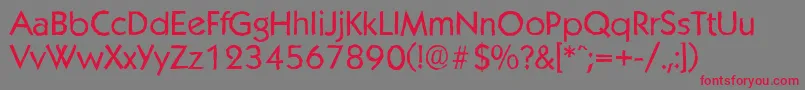 KoblenzantiqueRegular Font – Red Fonts on Gray Background