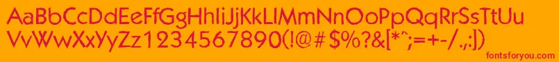 KoblenzantiqueRegular Font – Red Fonts on Orange Background