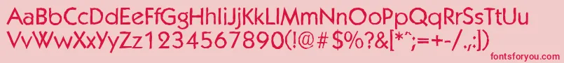 KoblenzantiqueRegular Font – Red Fonts on Pink Background