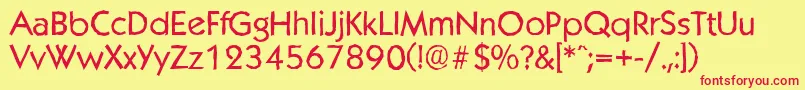 KoblenzantiqueRegular Font – Red Fonts on Yellow Background