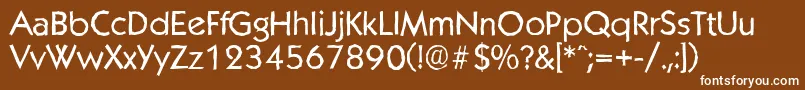 KoblenzantiqueRegular Font – White Fonts on Brown Background