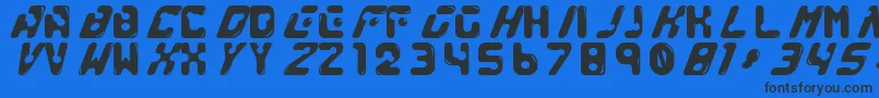 GenocideRmx Font – Black Fonts on Blue Background