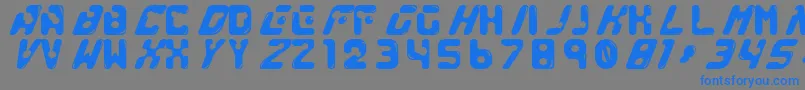 GenocideRmx Font – Blue Fonts on Gray Background